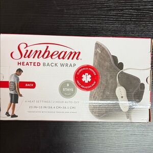 Sunbeam Heated Back Wrap - Dark Gray Plush
